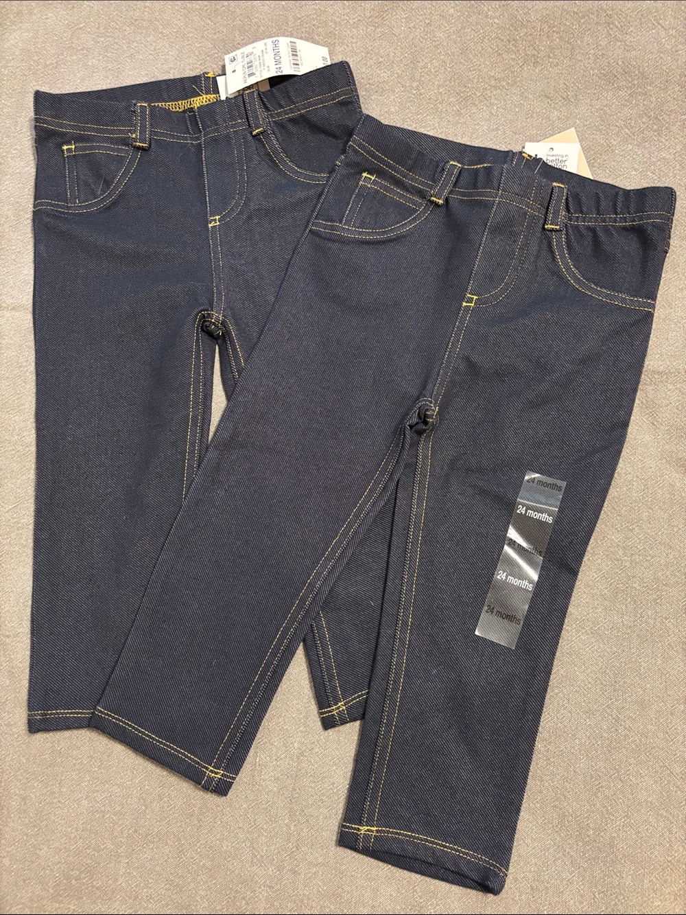 NWT!👖FIRST IMPRESSIONS 24 MONTHS STRETCH JEANS 2 PAIR BUNDLE